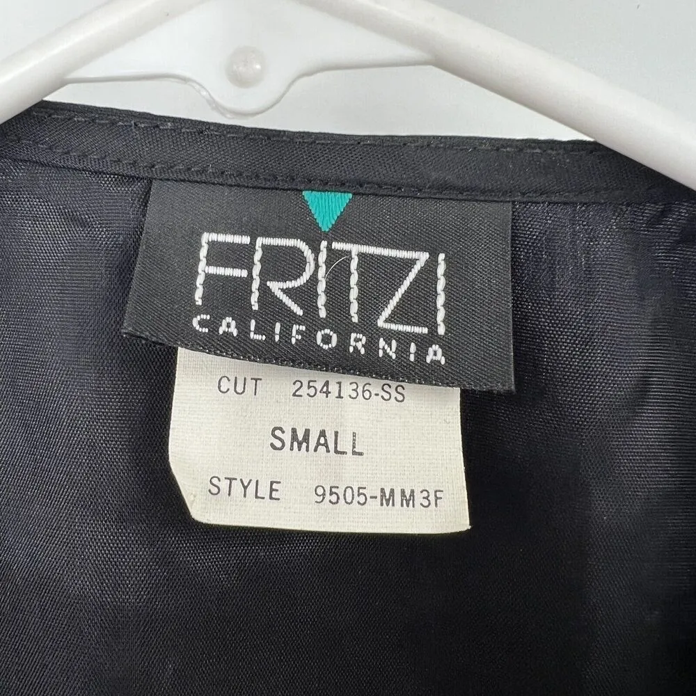 FRITZI S Vest Tapestry VTG Y2K Books Library Teacher Librarian Professor Preppy Multiple - Image 2