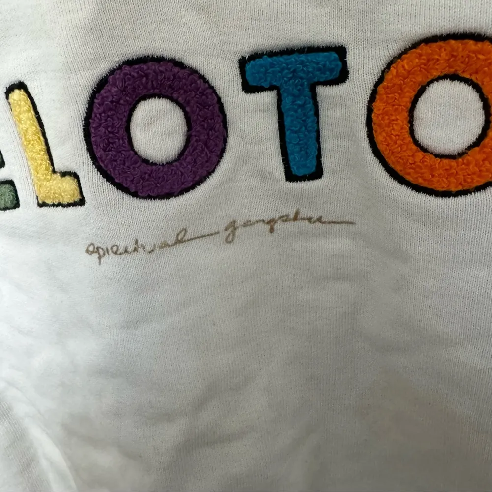 Spiritual Gangster Peloton Cream Sweatshirt with Colorful Logo - Image 4