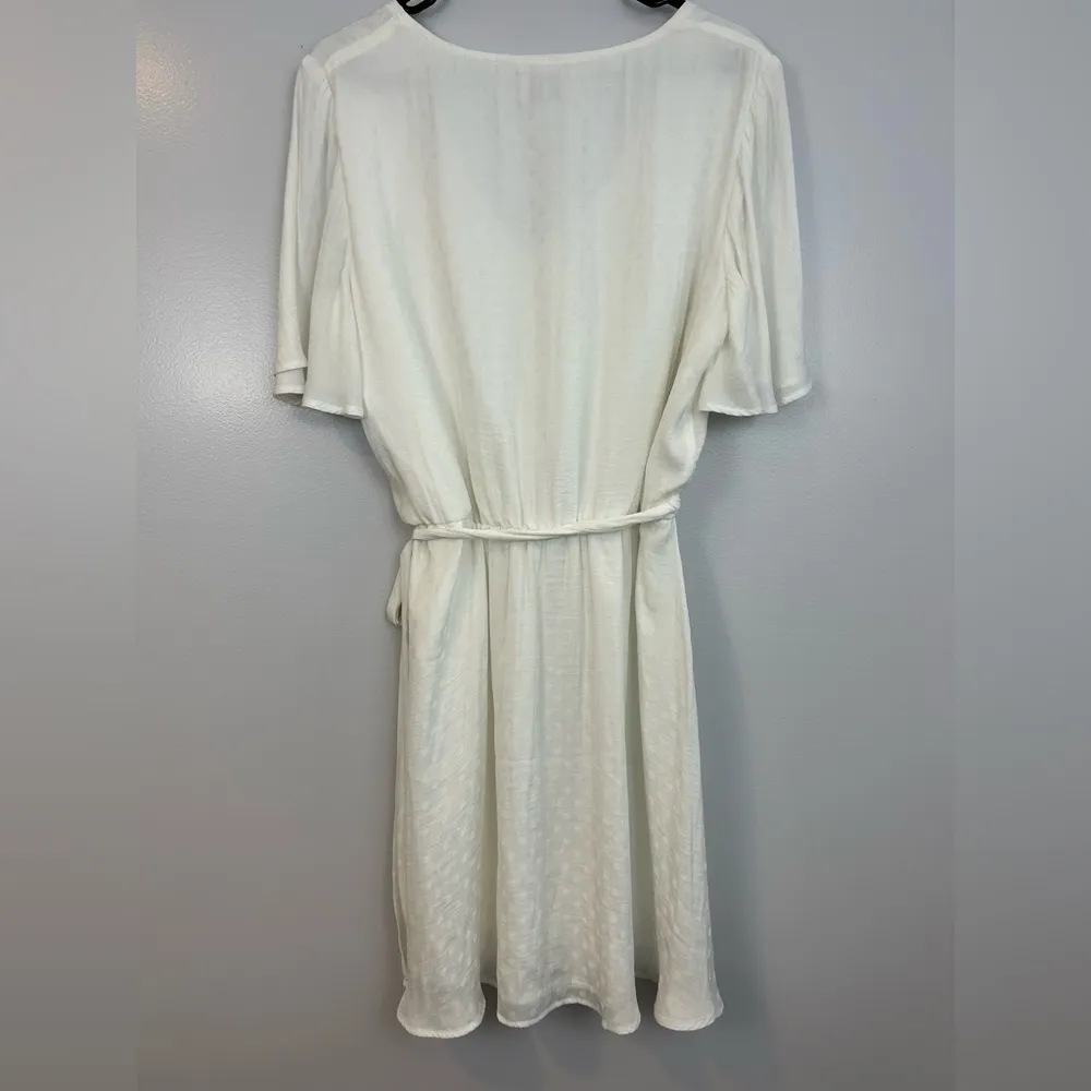 Anastasia White Polka Dot Short Sleeve Dress Size XL - Image 7