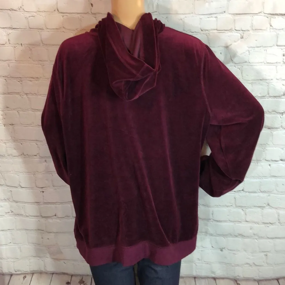 Made for Life Burgundy Red Zip Front Hoodie XL - Image 8