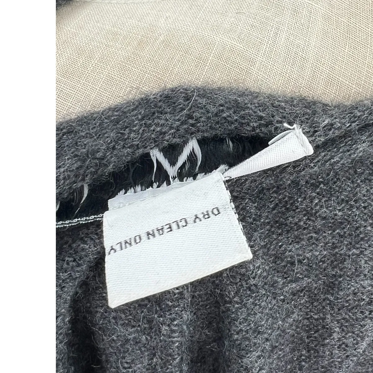 Magaschoni Cashmere Hooded Cardigan Sweater Open Charcoal Gray Size Small - Image 11