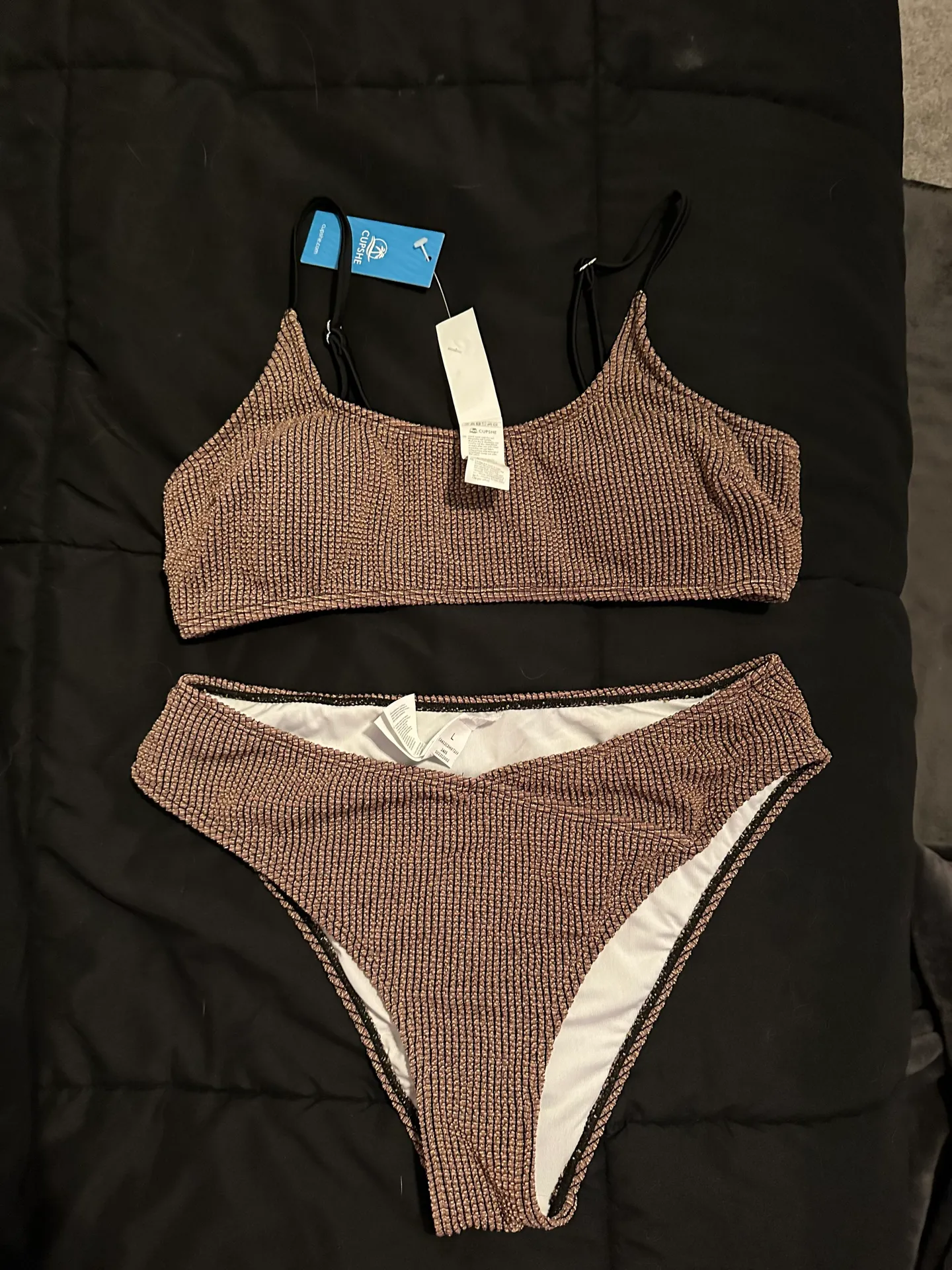 Cupshe Ribbed Bikini Set - Image 4