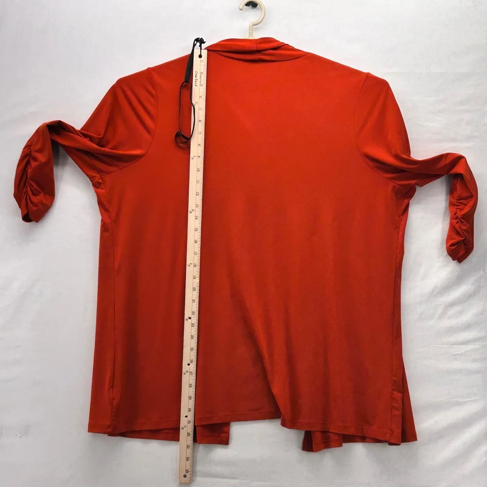 Susan Graver Slinky Knit Cardigan Orange 2X - Image 10