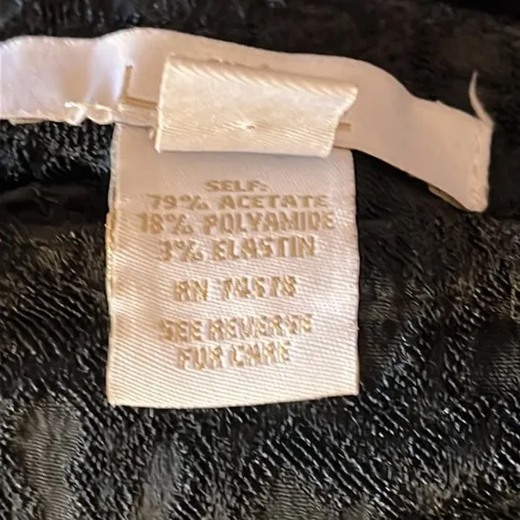 Caché Luxe Size 4 Black Animal Print Textured‎ Slim Flare Pants - Image 9