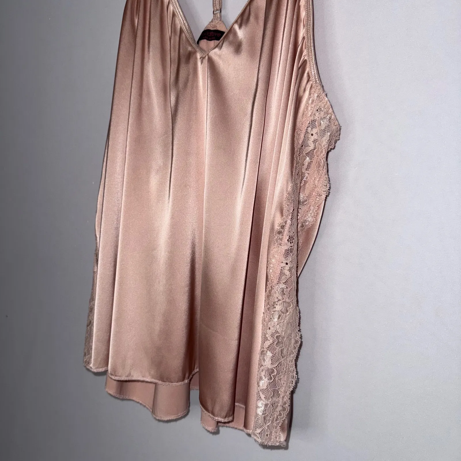 Coquette Fairy Vintage‎ Lace Camisole Night Top Blush Pink Size XXL - Image 3