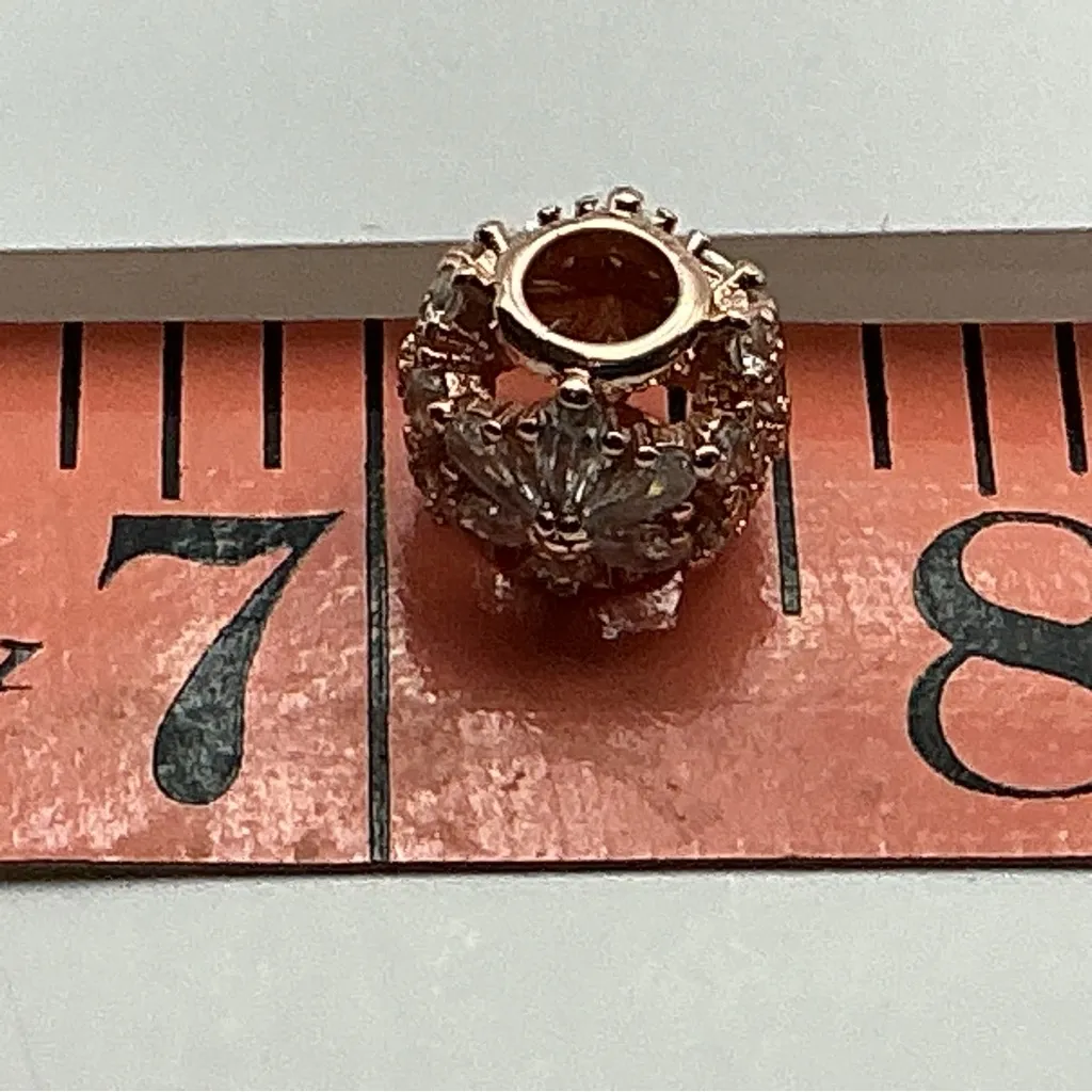 Pandora Rose Gold Pavé Floral Charm S925 ALE MET Clear CZ - Image 7