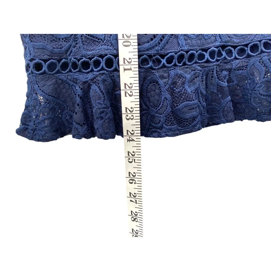 Showpo Who Am I Dress Womens 8 Navy Blue Crochet Dress Event Formal‎ Ladies - Image 4