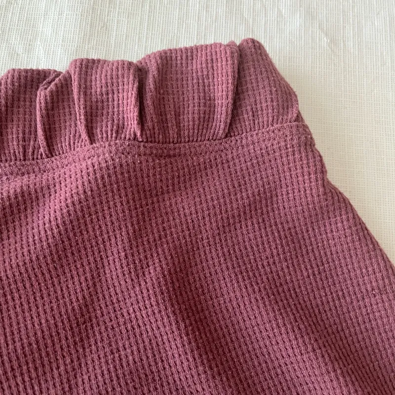 Athleta Wind Down Sleep Short - Mauve Waffle Knit Pull Lounge Shorts - Image 4