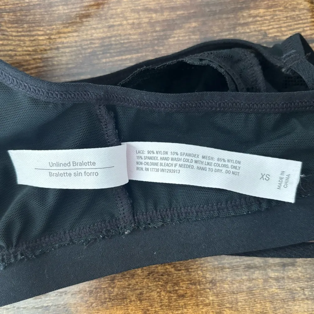 Auden Black Lace Unlined Bralette Size XS - Image 7