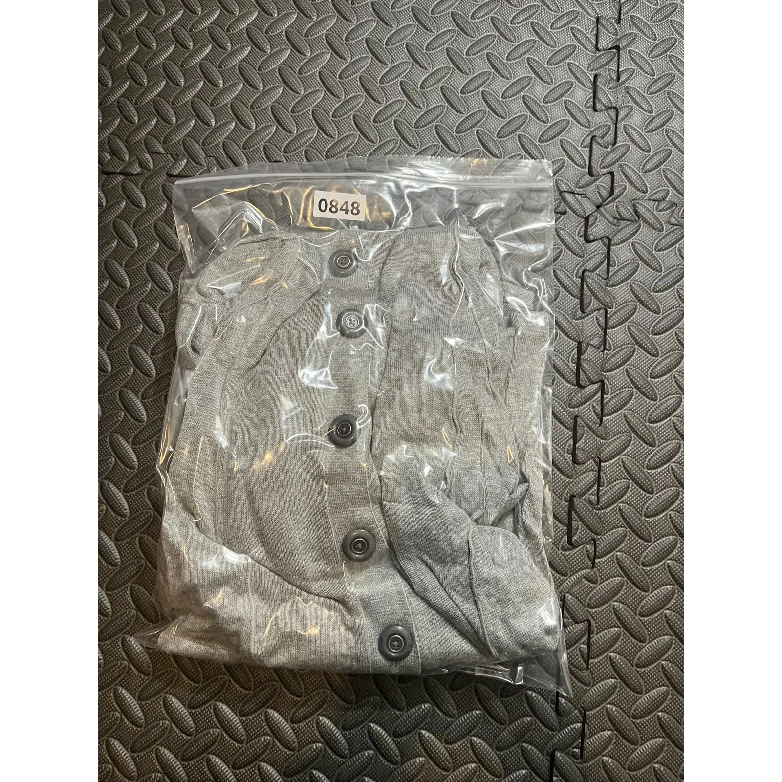 Free People Utility Sweater Dress‎ Jacket Long Cardigan Coat S Gray Button Down - Image 10