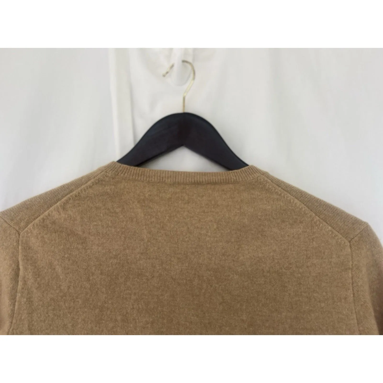 Polo Ralph Lauren Tan Merino Wool Pullover Sweater Small Prep Minimalist Classic Brown - Image 5