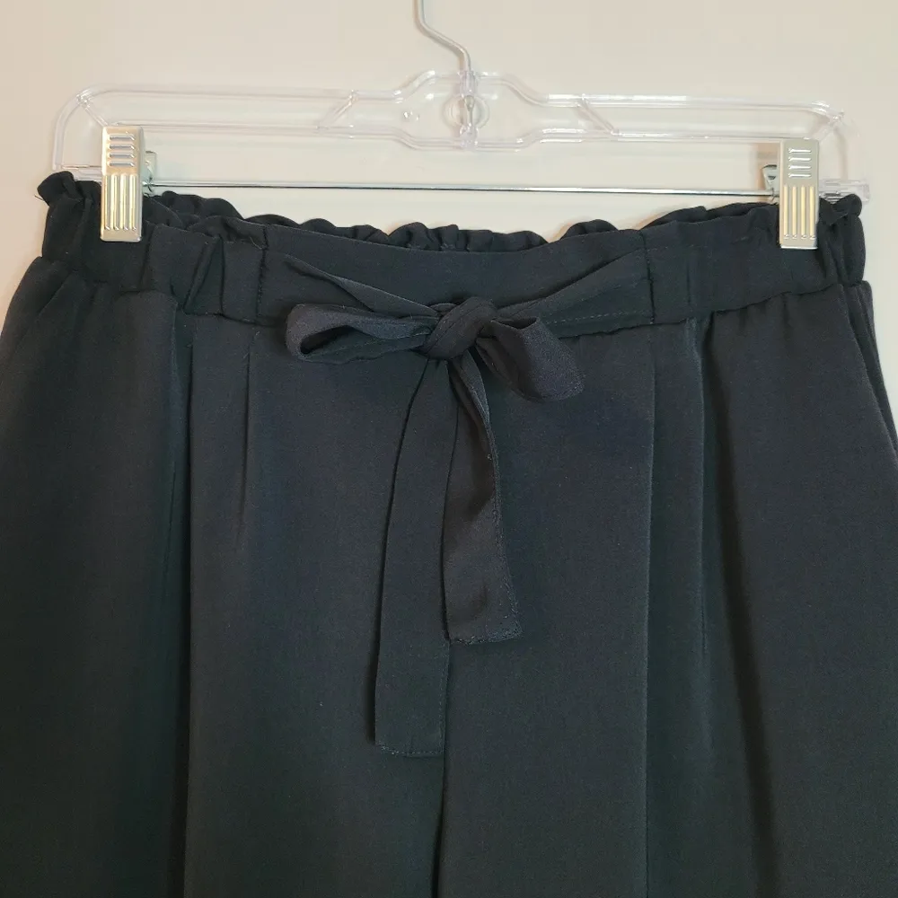 Stradivarius Black Paperbag Waist Pants - Image 2