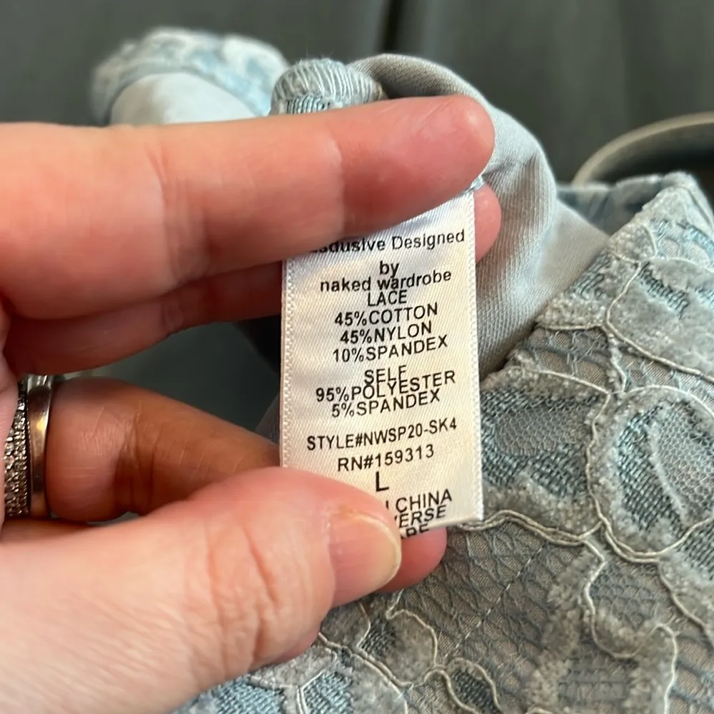 Naked Wardrobe Lace Mini Skirt Size Large NWT - Image 5