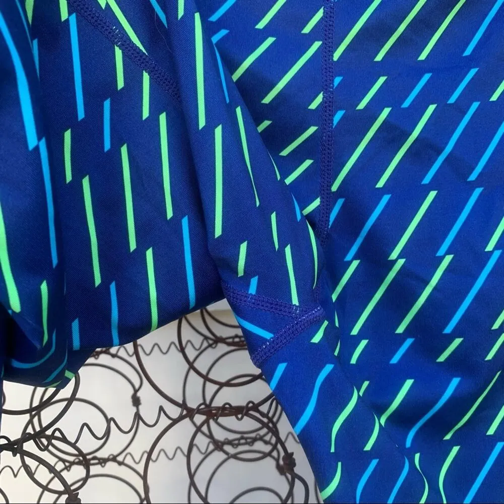 Nike Pro leggings tights blue colorful candy “bar” MEDIUM - Image 4