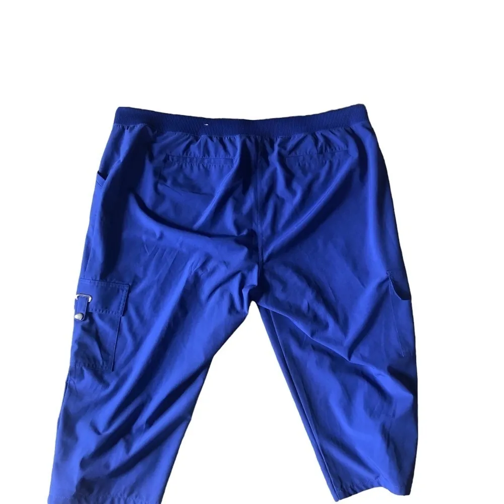 Chico’s Zenergy Cargo Capri~Pedal Pusher Sporty Pant Sz 3/16 Royal Blue Pull On - Image 3