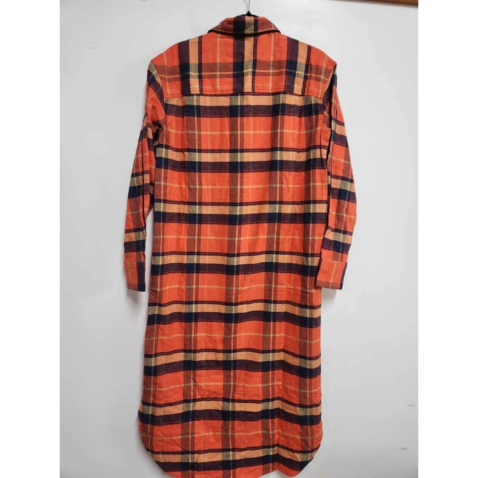 LITA by Ciara Plaid Brushed Flannel Maxi Button-Front Shirt Dress Size XS - Image 3