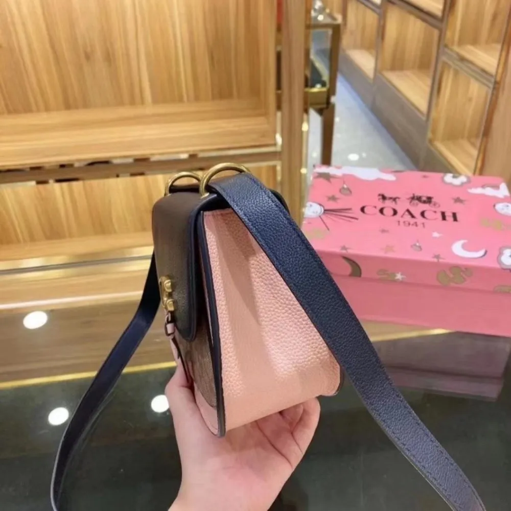 Remi Saddle Bag In Colorblock Signature Canvas 2316 - Image 7