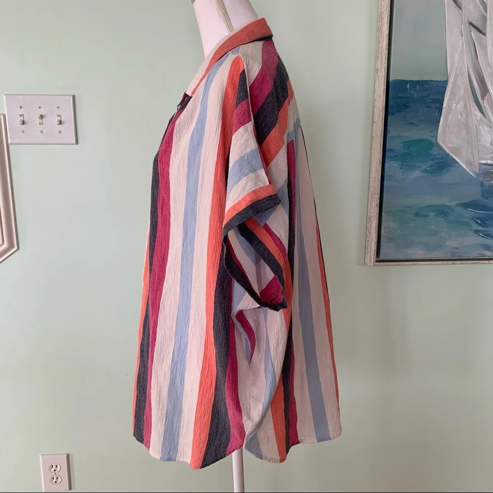 Time and Tru Striped Cotton Summer Top XXL 20 - Image 4