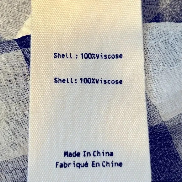 L’agence Argo Black and White Gingham‎ Blouse Size S - Image 11