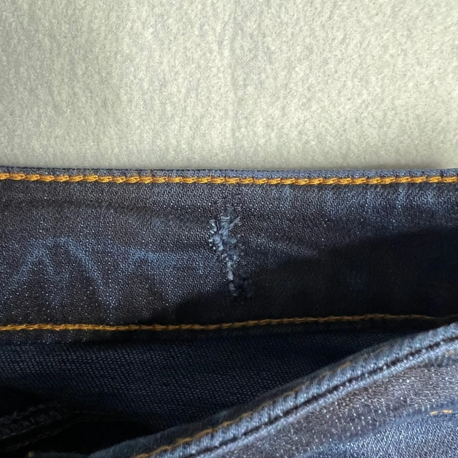 Cabi True Boyfriend Jeans Size 6 Stretch Denim Roll Cuff Distressed Slouchy 5494 - Image 7