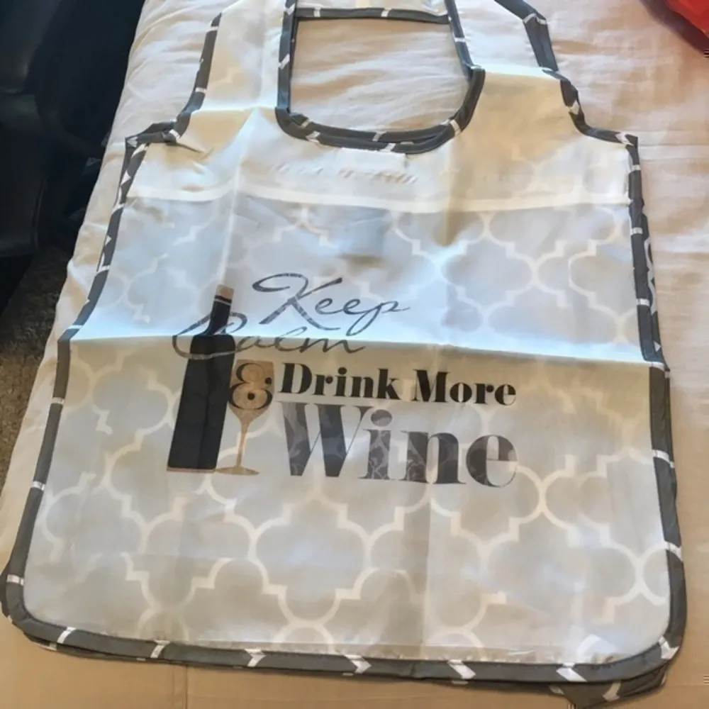 Keep Calm Drink more Wine bag Gray - Image 3