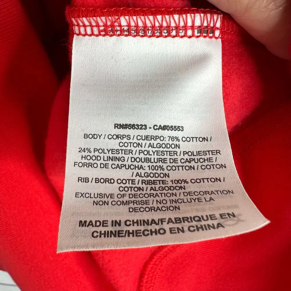 Nike Vintage Womens size Medium Full Zip Spellout Hoodie Jacket Red - Image 13