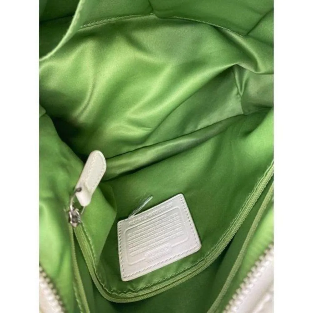 Coach Large White Leather Hobo Bag - Image 8