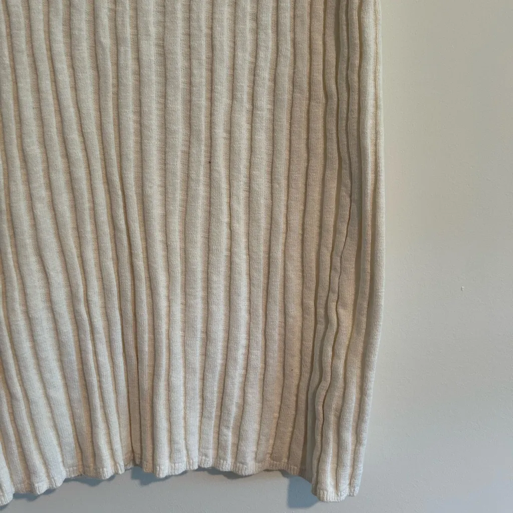 Free People FP Beach Veda Ribbed Knit Sweater Skirt Set Cream White Size XS - Image 4