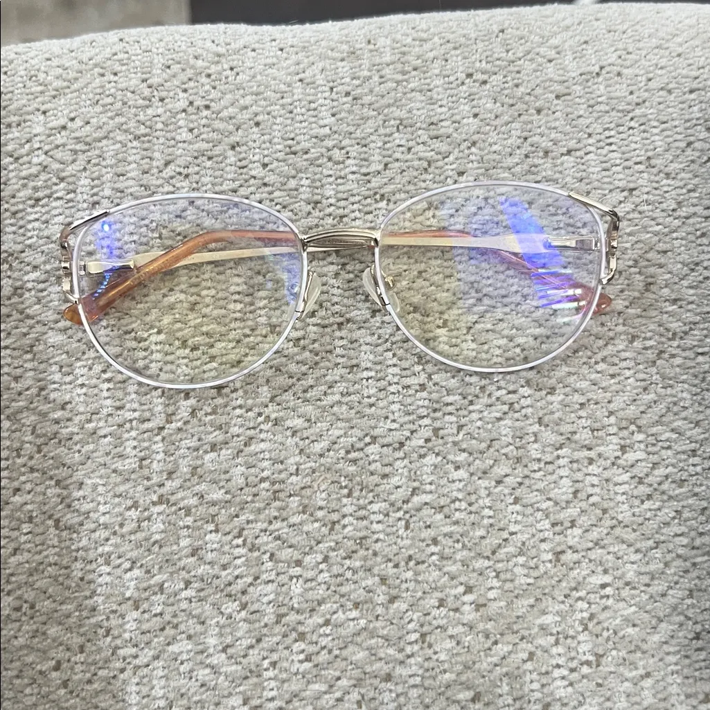 Vintage 1950s Sophia Lauren eyeglasses Gold Metal Frame Glasses - Image 6