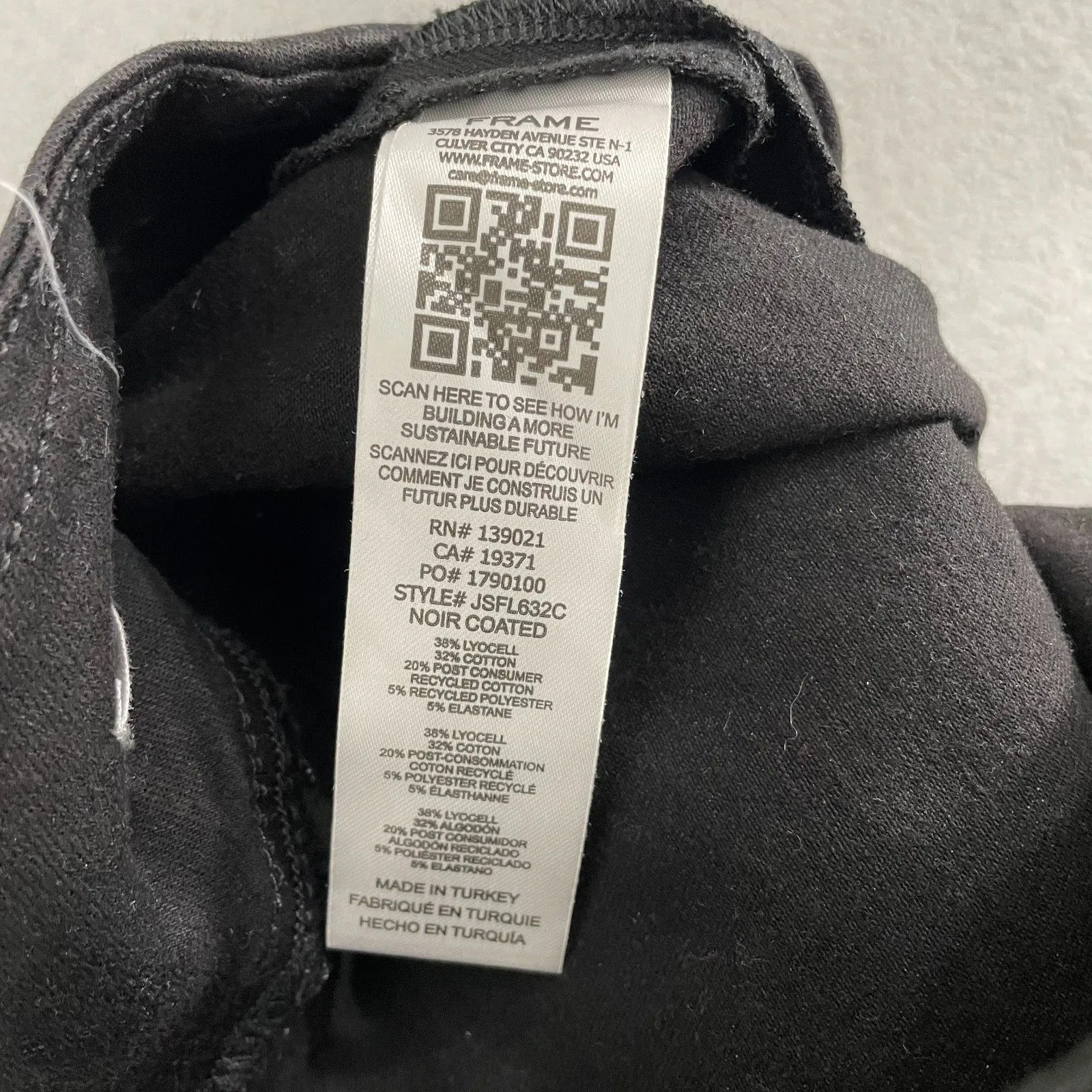 Frame The Jet Set Flare Jeans Women 1 Coated Noir High Rise Stretch Pull On Black Size undefined - Image 6