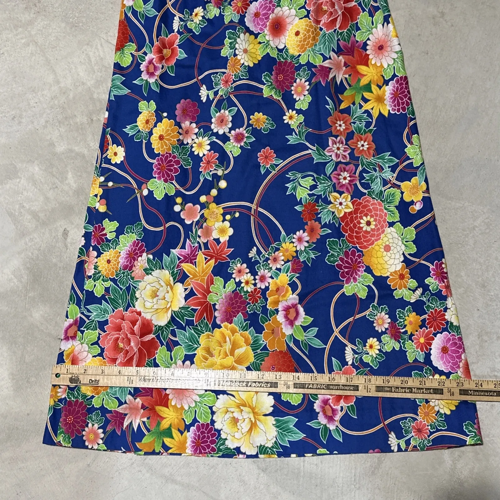 Authentic VTG 60s Andrade Honolulu Collectible Cotton Dress SZ 10 Blue Print M - Image 10