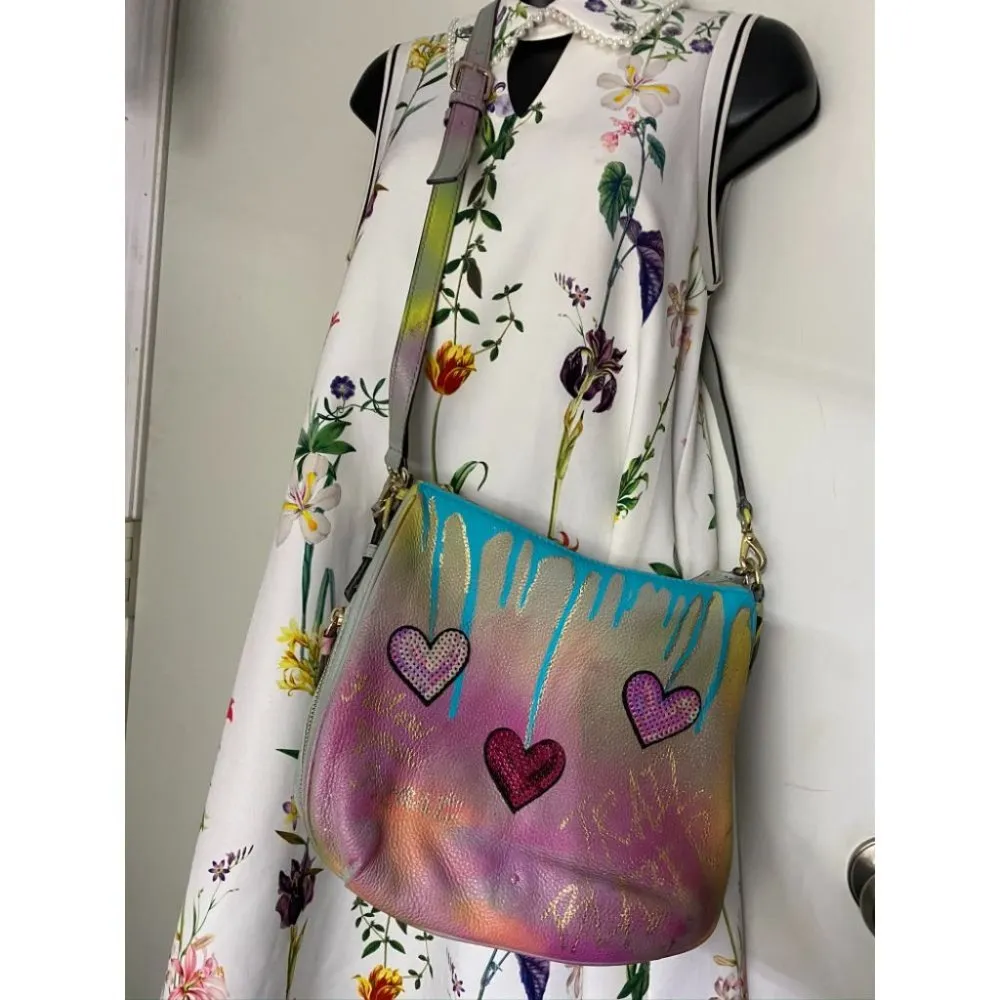 KATE Spade Customized Graffiti Blue Purple Yellow - Image 9