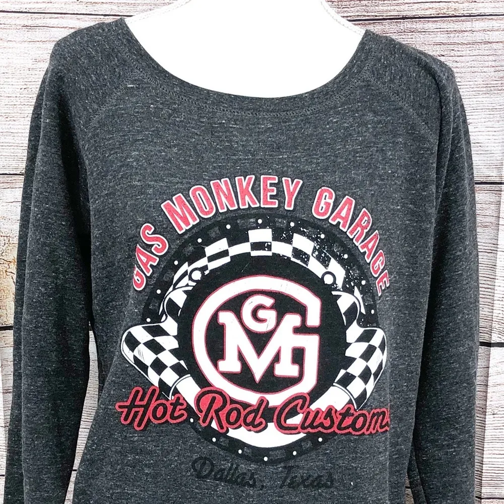 Gas Monkey Garage Grey Sweatshirt Size M - Image 7