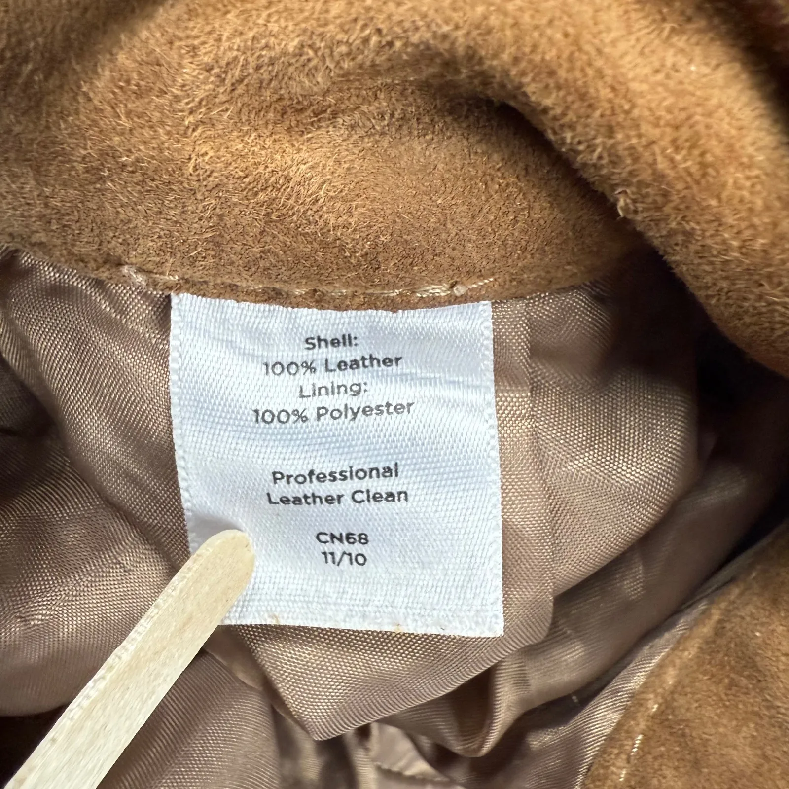 Talbots Suede leather Shorts‎ Belted Waist Brown 2P NWT stain spots - Image 8