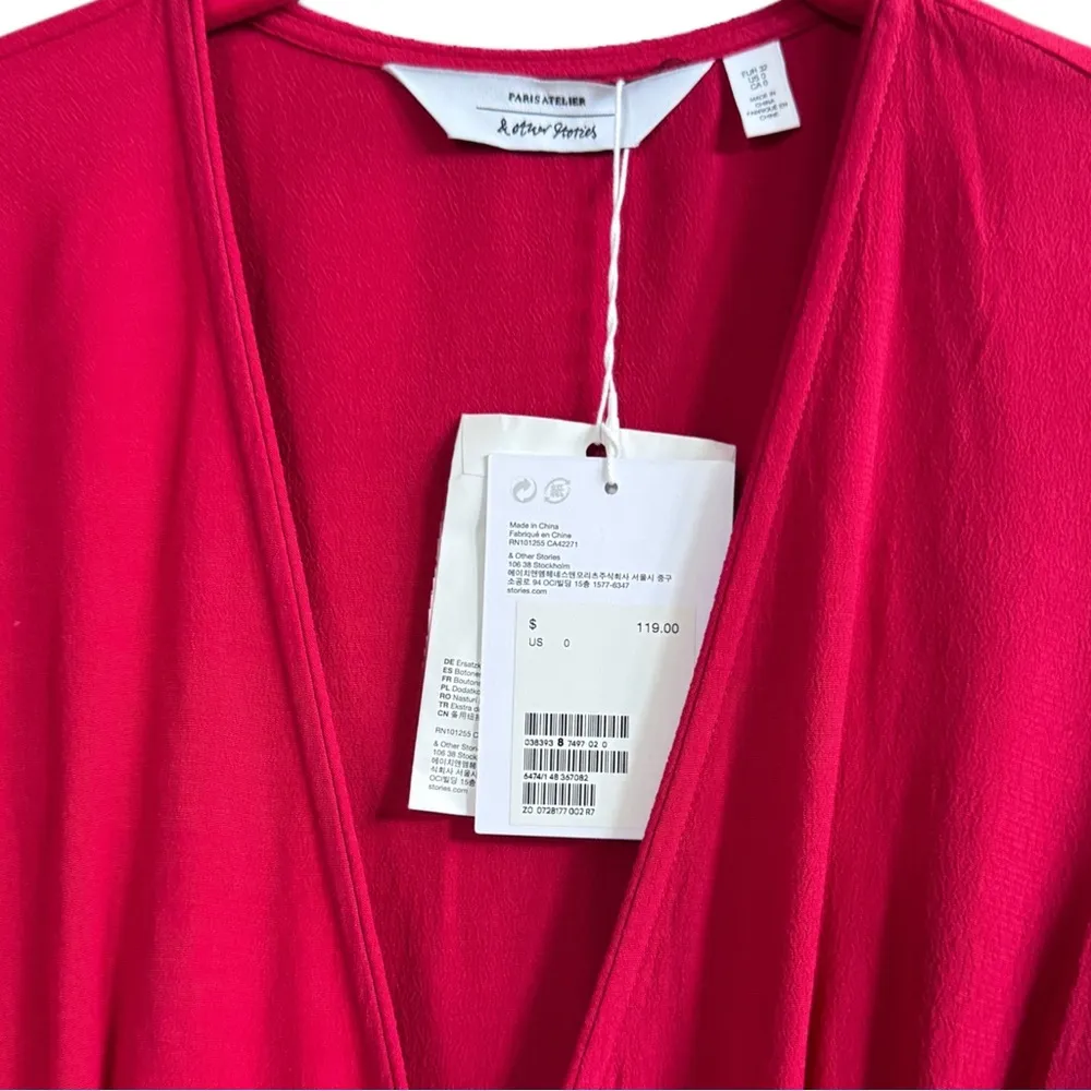 NWT & OTHER STORIES Midi Wrap Dress - Image 9