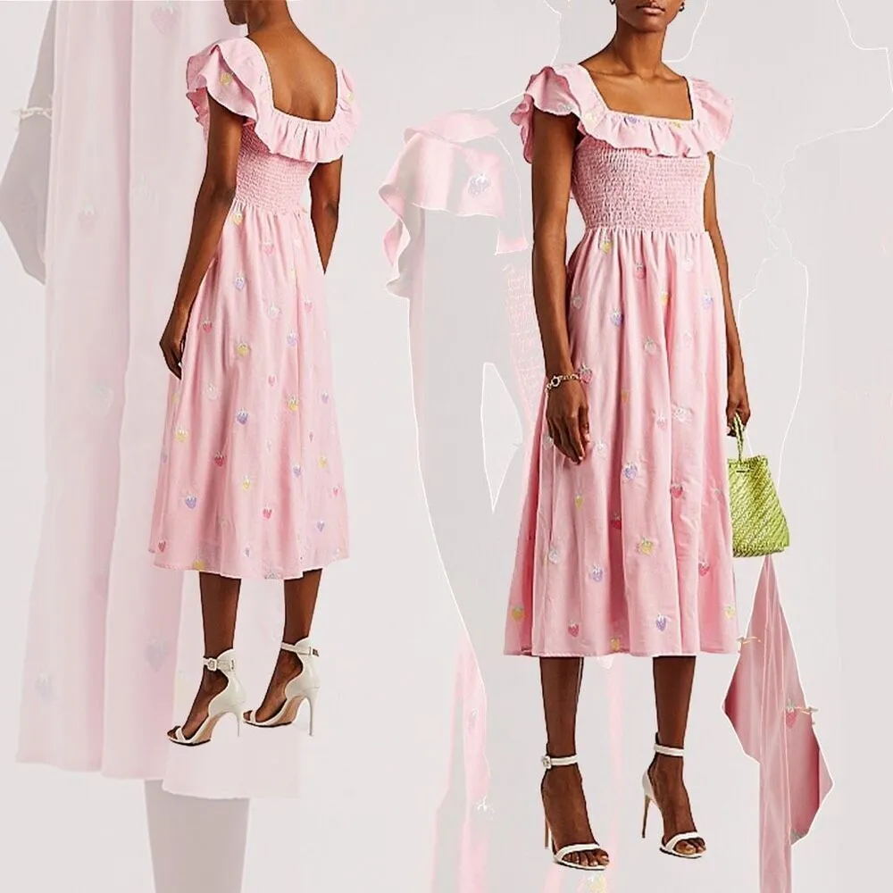 NWOT Olivia Rubin Talia Midi Dress in Pink Size 8 - Image 4