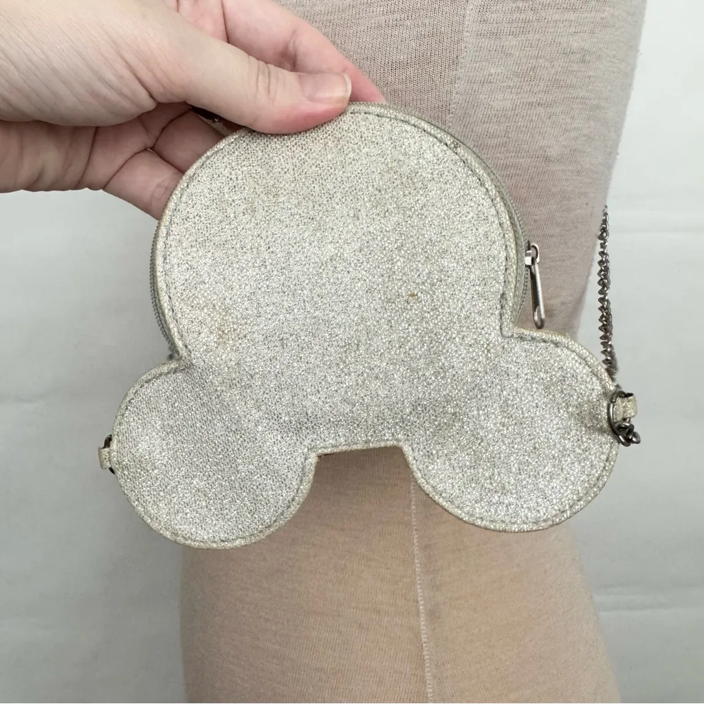 Disney Parks Authentic Minnie Mouse glitter loungefly crossbody coin purse - Image 4