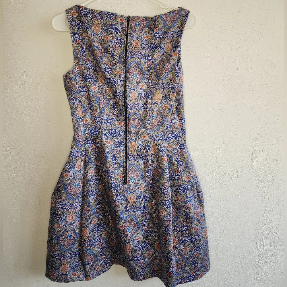 ZARA ALEXA CHUNG PAISLEY TULIP DRESS BLOGGERS SIZE S 8 UK - Image 4