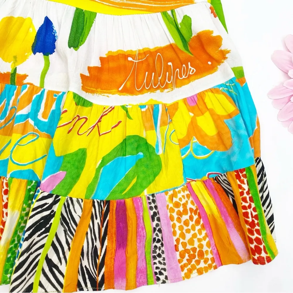 Jams World Vintage Hattie Drop Waist Ruffle Hawaiian Aloha Dress Floral Icon - Image 6