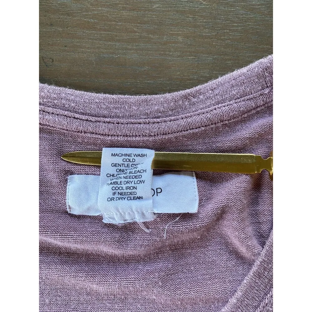 Workshop Republic Women's Medium Top Tunic Dusty Rose Pink Scoop High Low EUC - Image 5