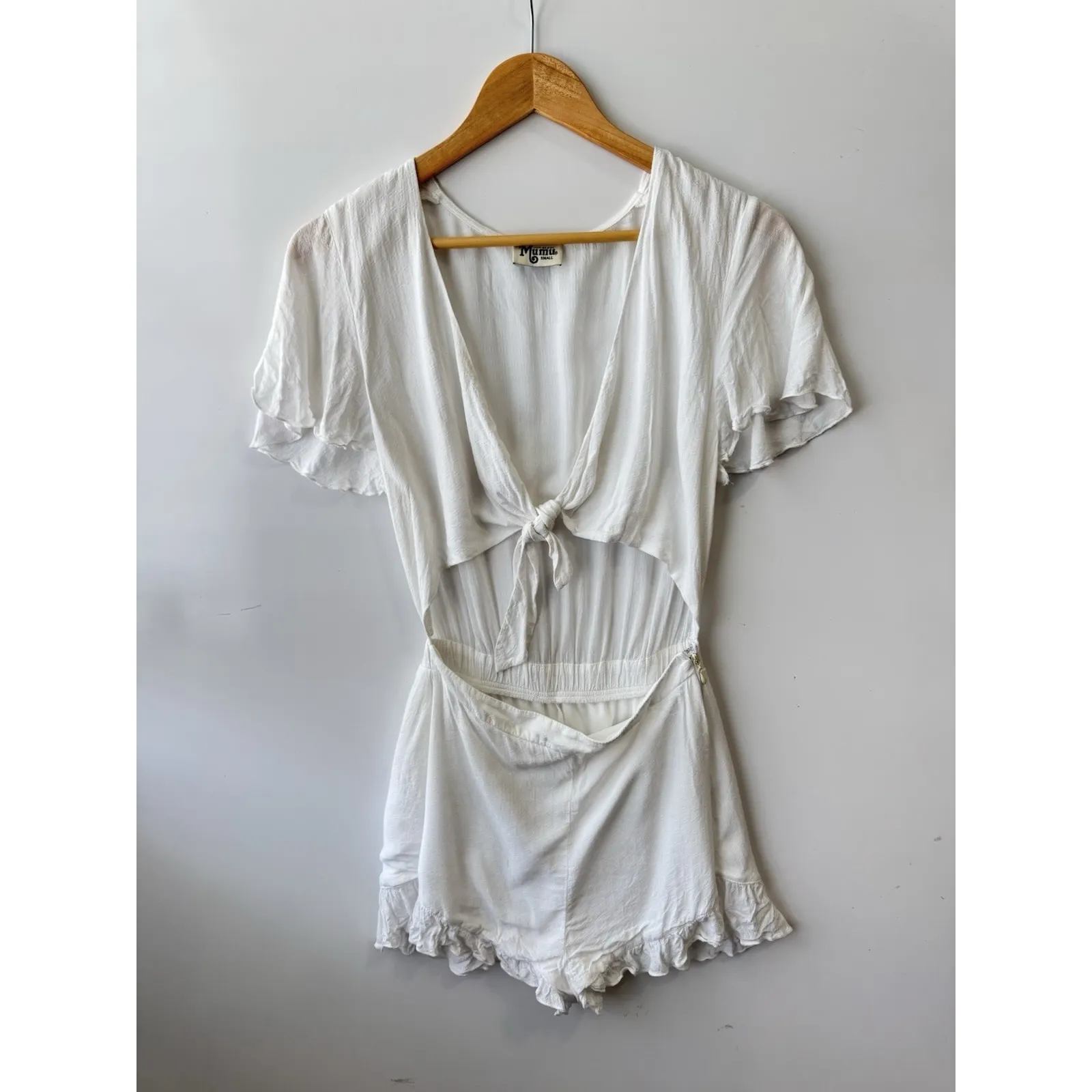 SHOW ME YOUR MUMU‎ | Riviera Romper White Challis Size Small - Image 6