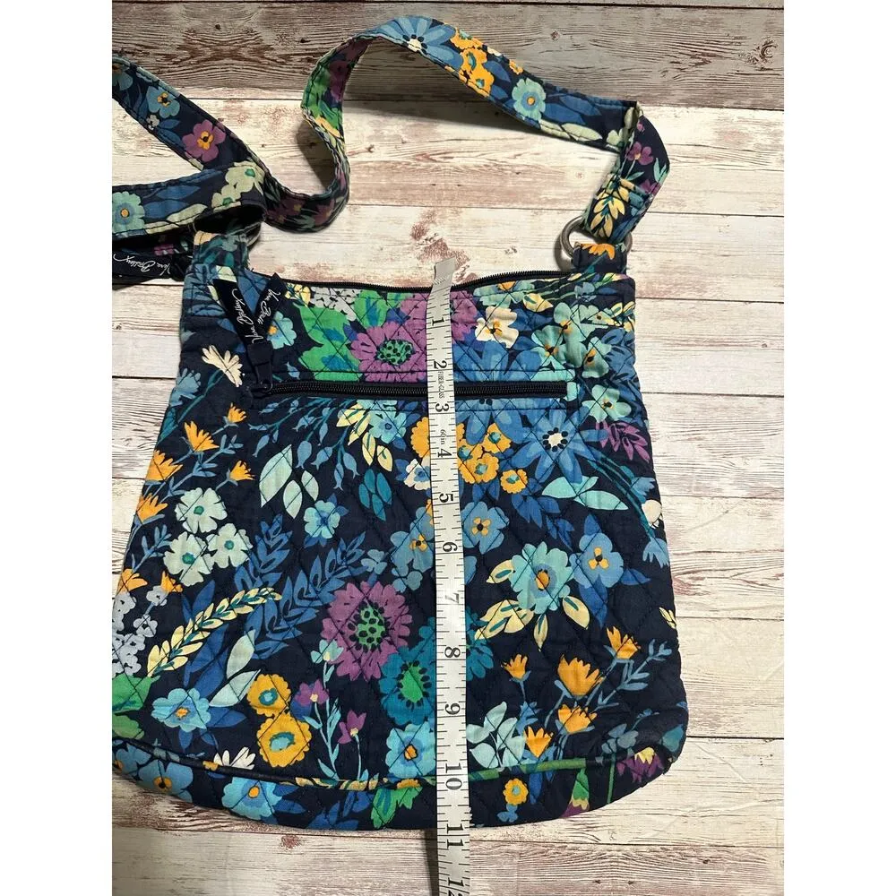 Vera Bradley Midnight Blues Quilted Crossbody Bag Handbag Blue Floral Purse - Image 6