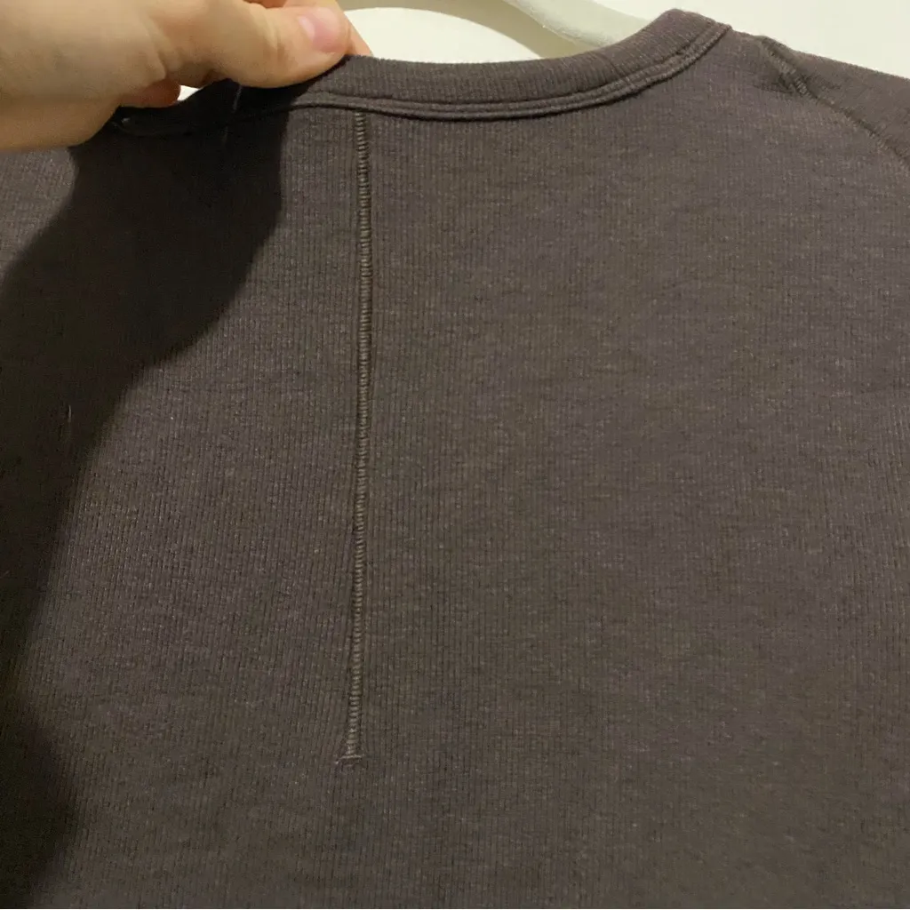 Lululemon Chocolate Brown Ribbed Soft Crop Top size XS/S - Image 7