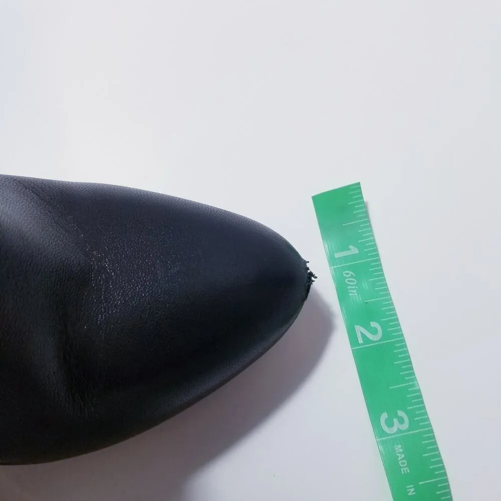 Aquazurra Black Leather Over the Knee Heels Boots Size 6 - Image 8