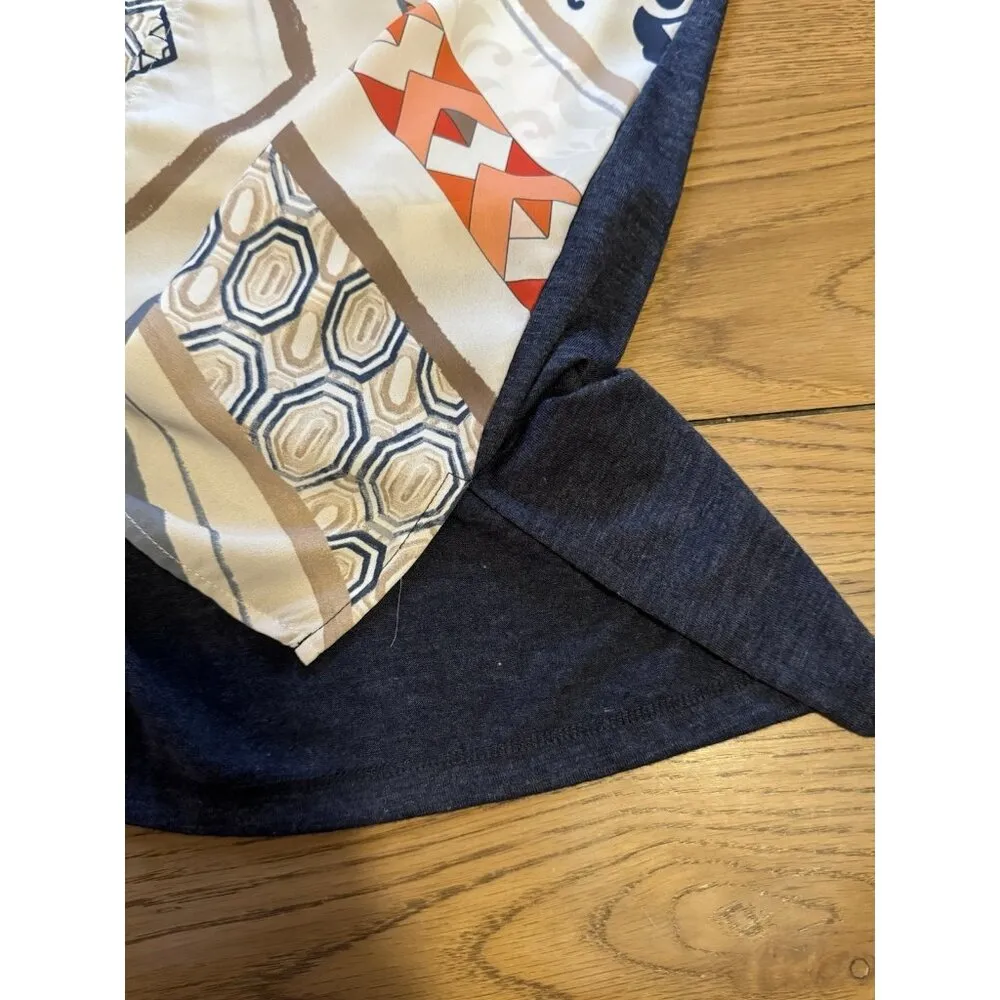 Chicos Zenergy Women Top Size 1 Abstract Lightweight  Artsy Colorful Preppy City - Image 9