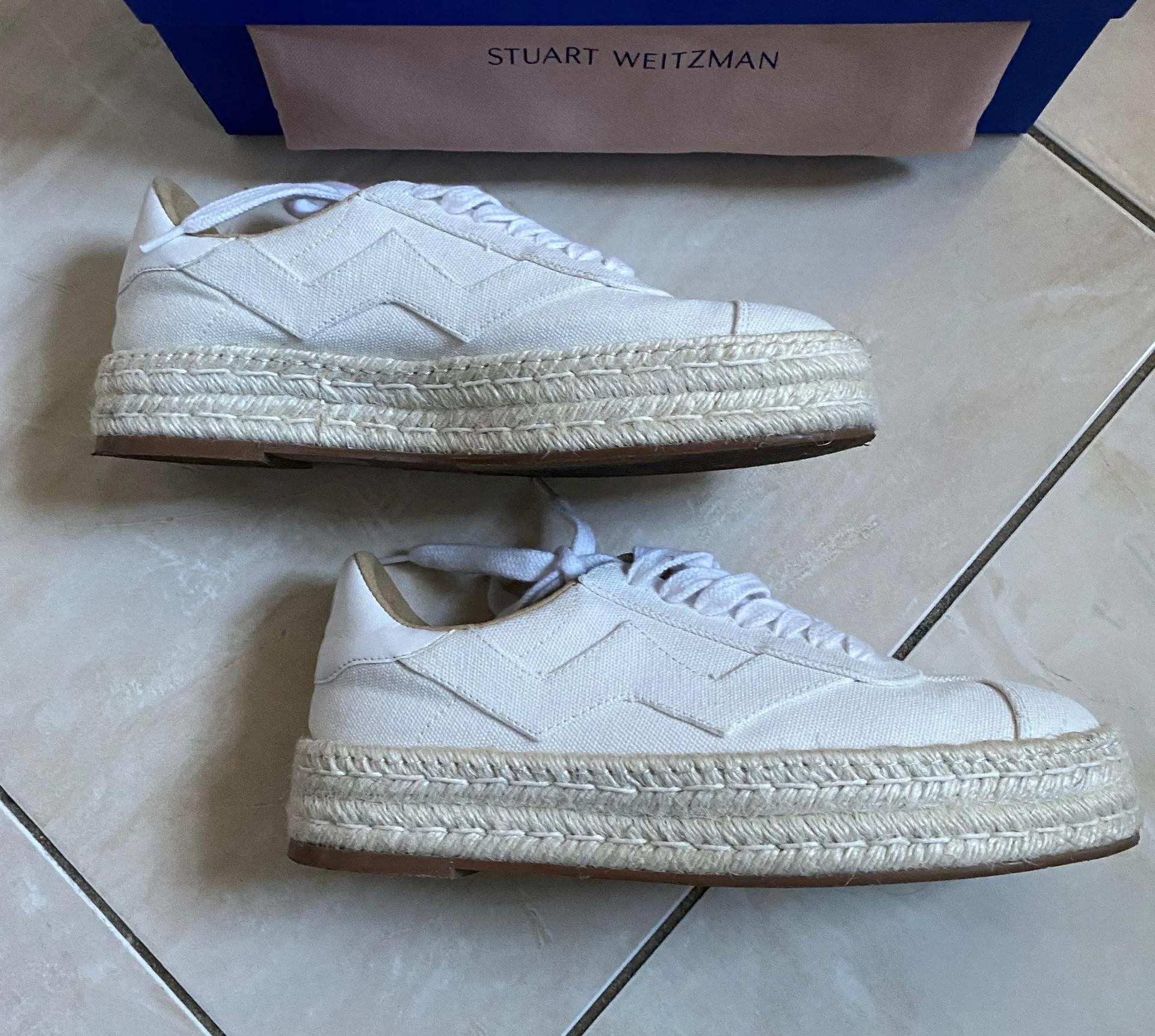 Stuart Weitzman Women’s  Sneakers White Size 7.5 - Image 5