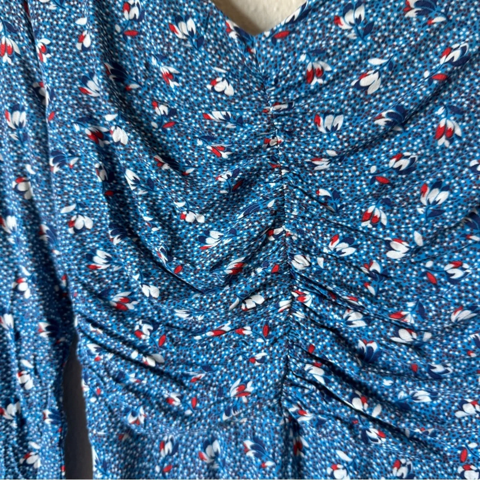 Boden Blue Surplus Print Georgia Mini Dress Womens 10 Casual Comfort Summer - Image 10