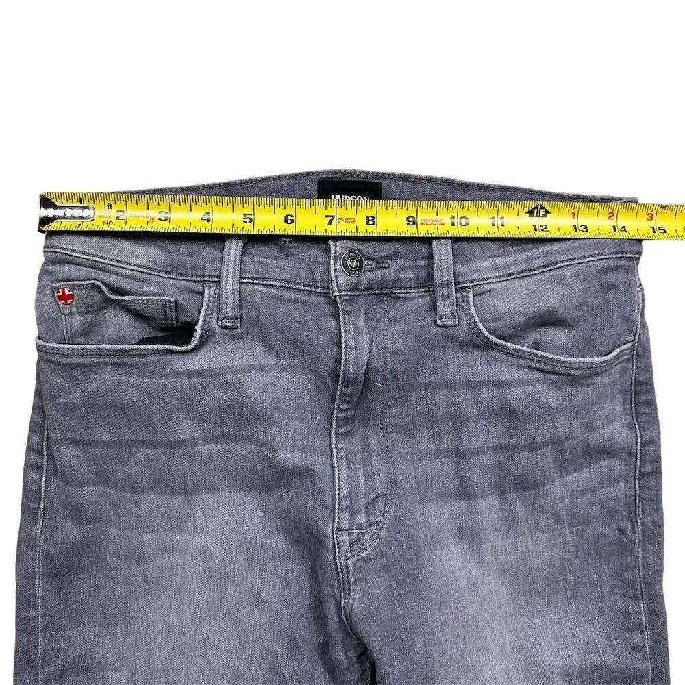 Hudson Women's Blair High-Rise Cropped Straight Leg Jeans Gray Size 30 - Image 10
