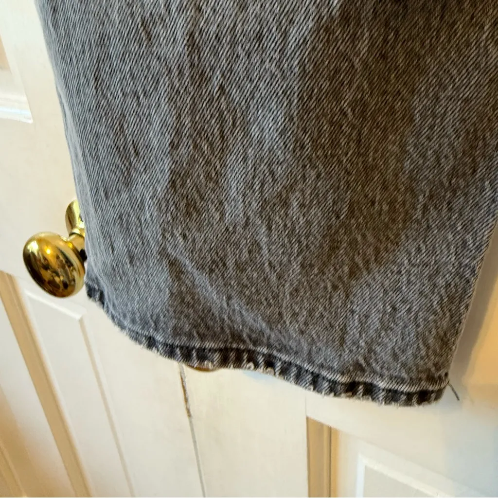 Grey 90s Straight Ultra High Rise Jeans Size 31 or 12 Short - Image 9