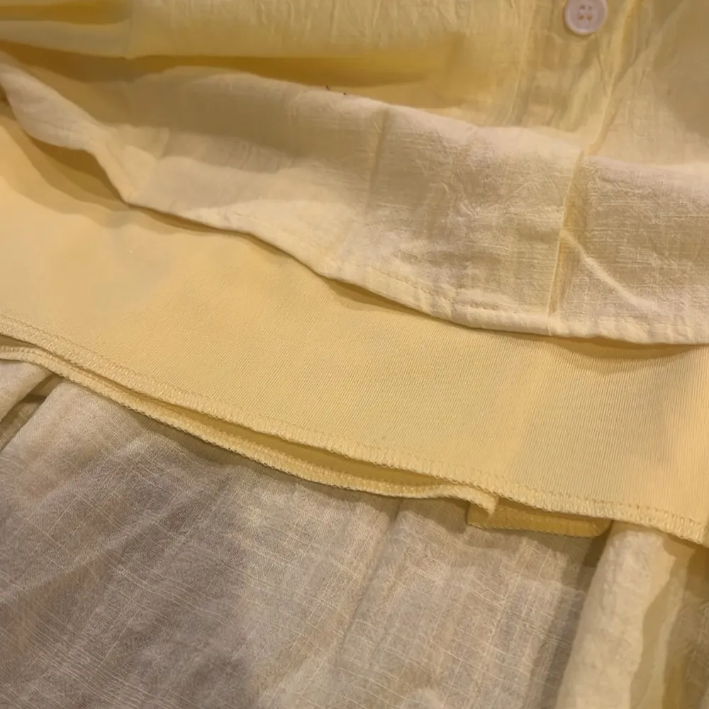 FancyInn Yellow Tie-Front and Sleeveless Button-Down Dress (M) - Image 11